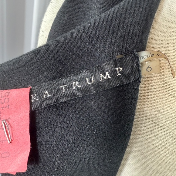 Size 6//Black Dress with Ruching and Gold Zipper Detail - Picture 6 of 6